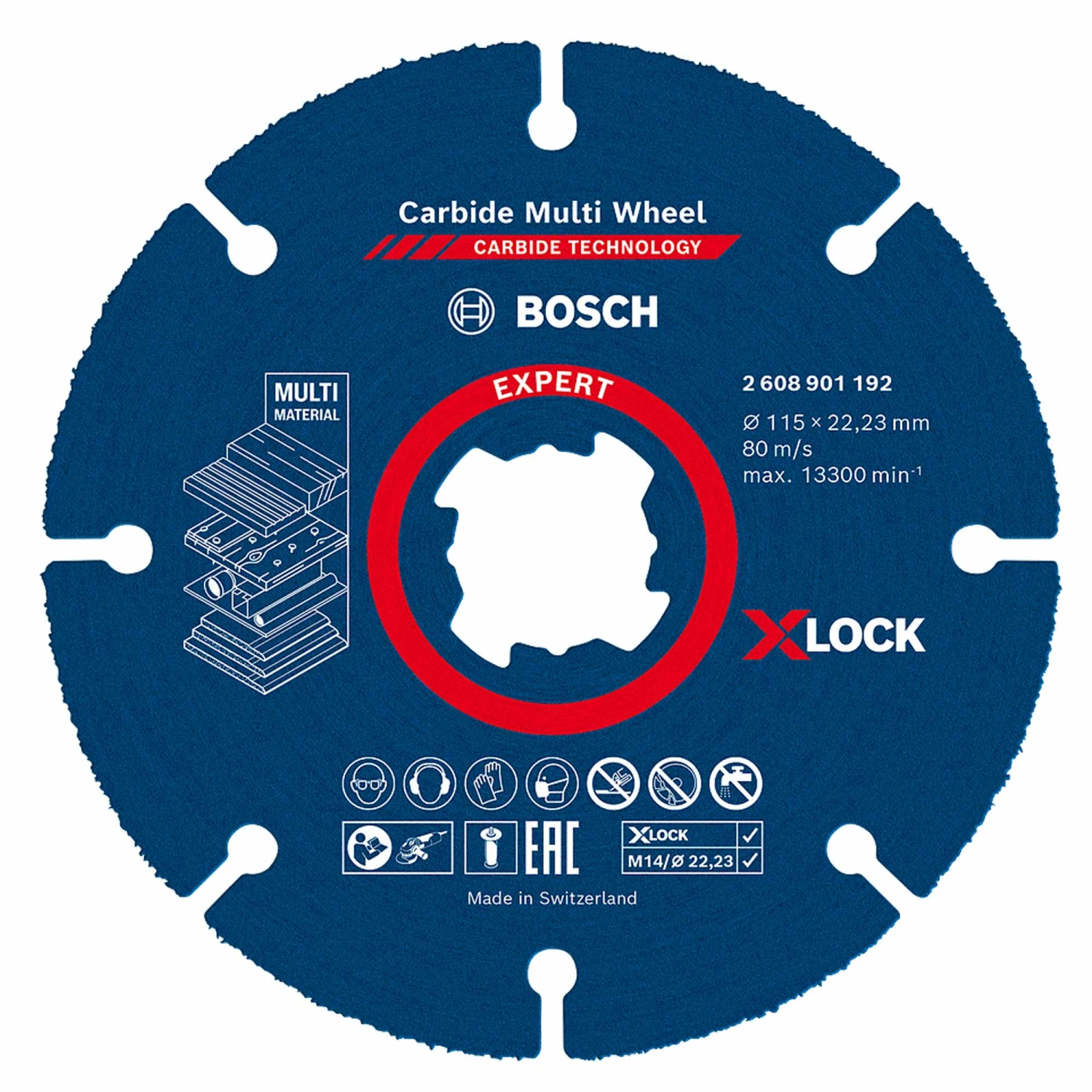 Disco Taglio Bosch X-LOCK Expert Carbide Multi Wheel 3 Disco Taglio Bosch X-LOCK Expert Carbide Multi Wheel