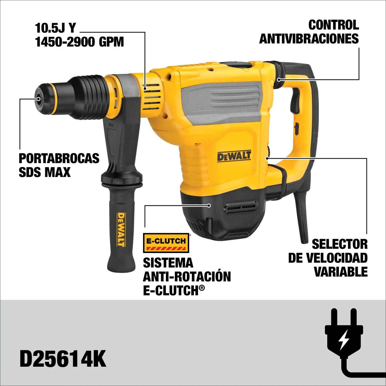 Demolitore Dewalt D25614K-QS 1350W 4 Demolitore Dewalt D25614K-QS 1350W - immagine 2
